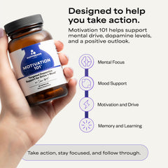 Suppgrade Labs Motivation 101 label detail showing key ingredients