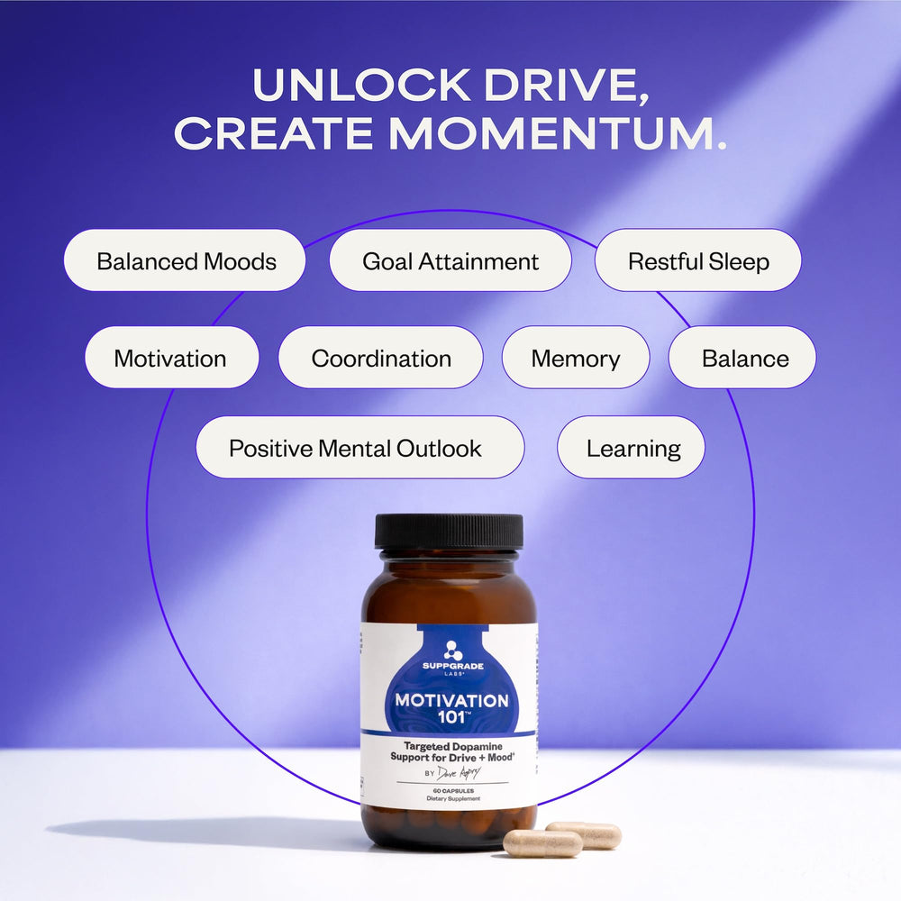 Suppgrade Labs Motivation 101 mind focus icon representing cognitive energy