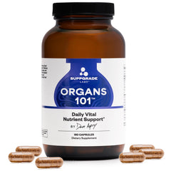 Suppgrade Labs Organs 101 bottle front view for daily nutrient support.