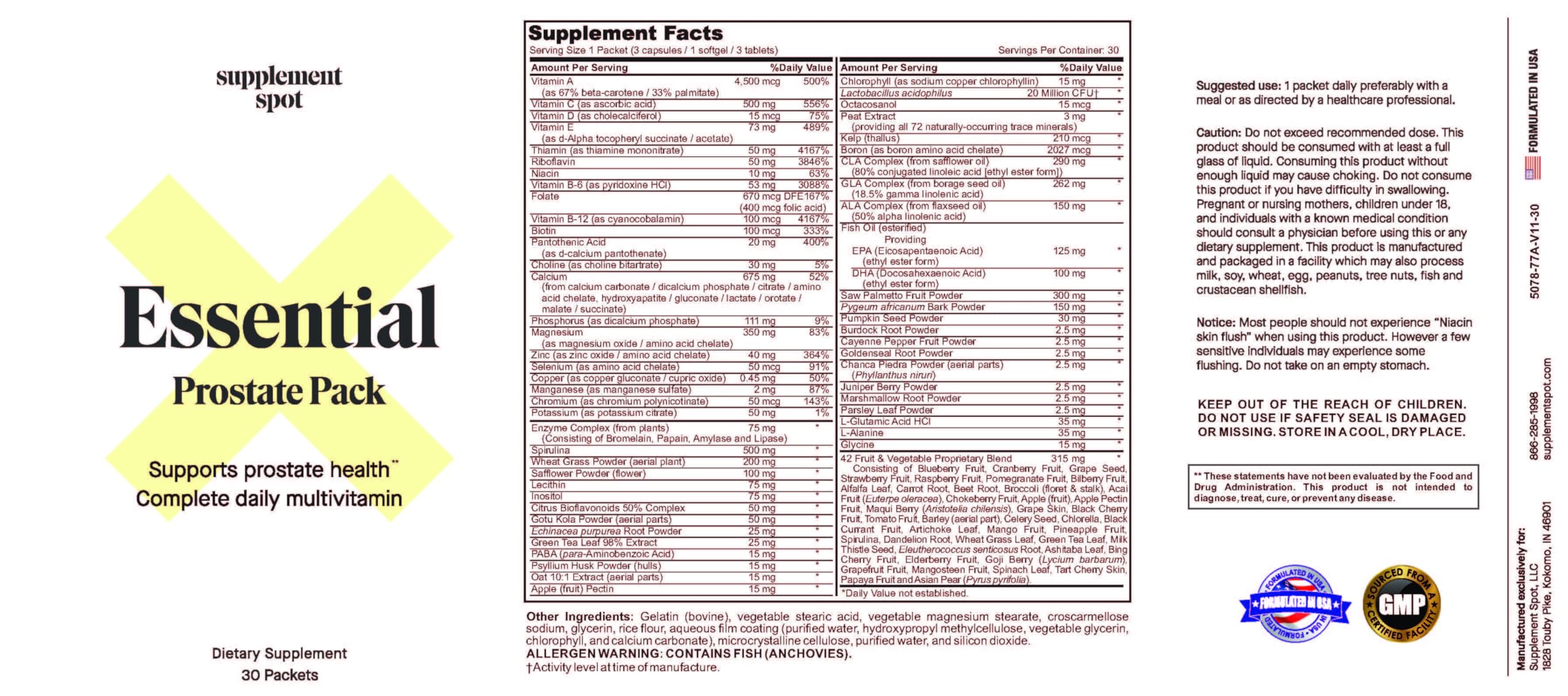 Supplement Spot Amino acids L-alanine and glycine in the blend for daily nutrition.