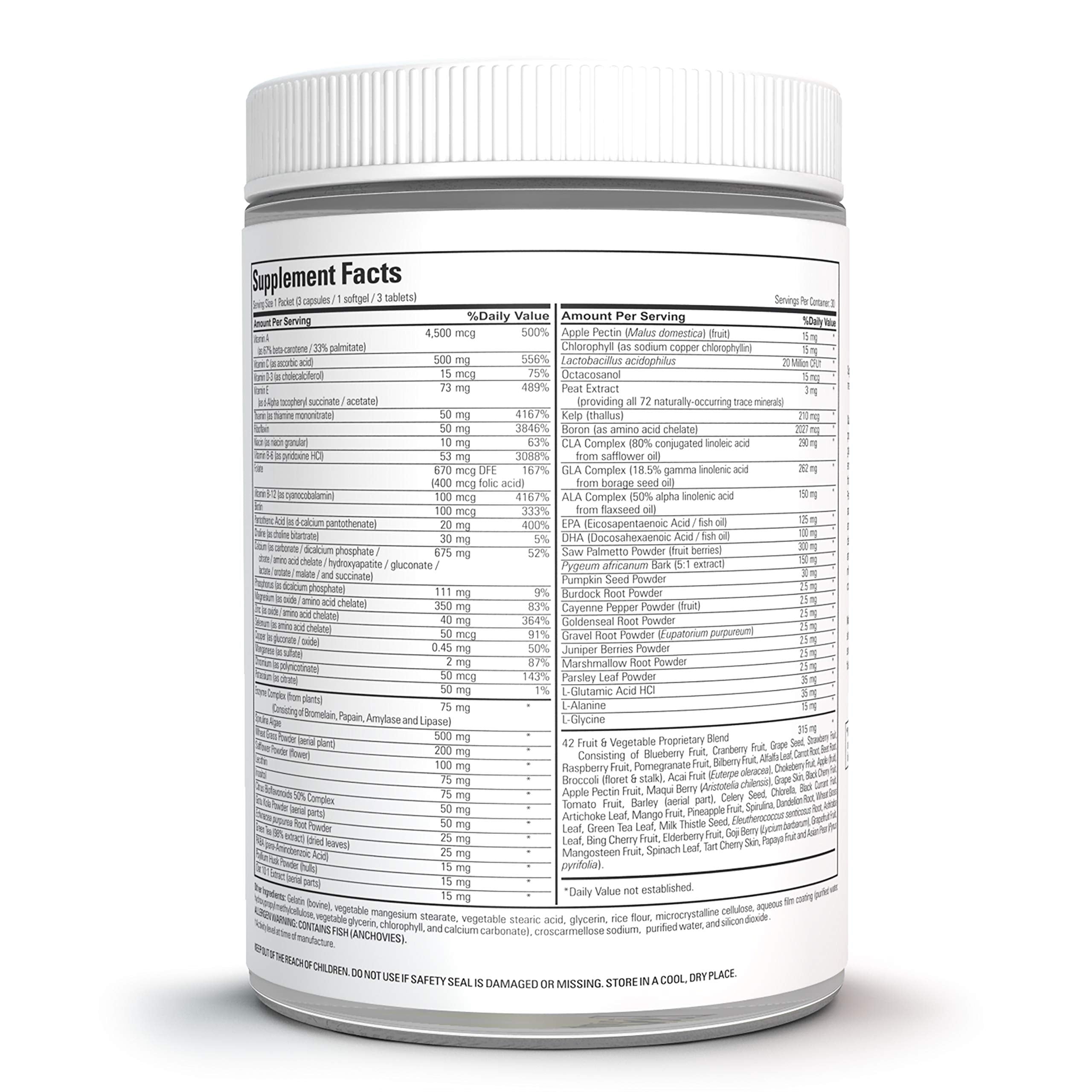 Supplement Spot Daily use packets arranged on a table for easy routine.