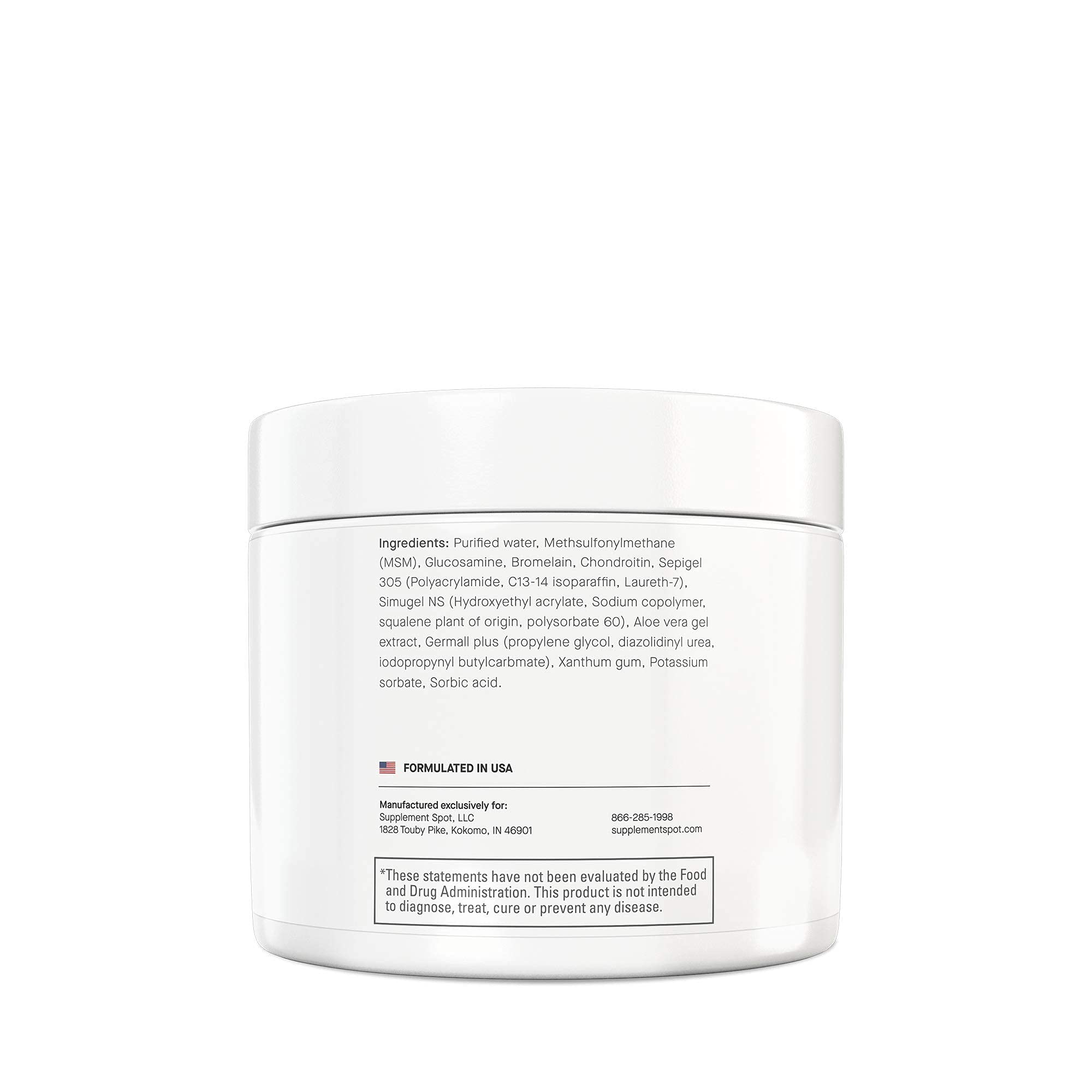 Supplement Spot gel rub in demonstrates quick absorption