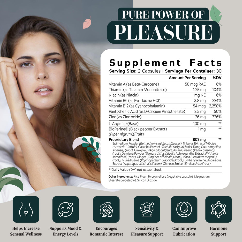 Supplement Universe Female Libido Enhancer capsules pouring, convenient daily use