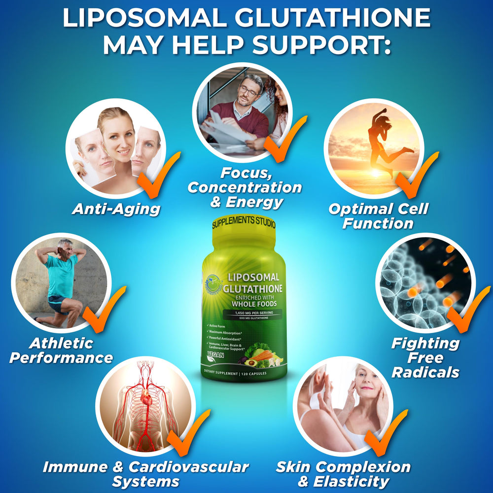 SUPPLEMENTS STUDIO Liposomal Glutathione bottle pour for daily dosing