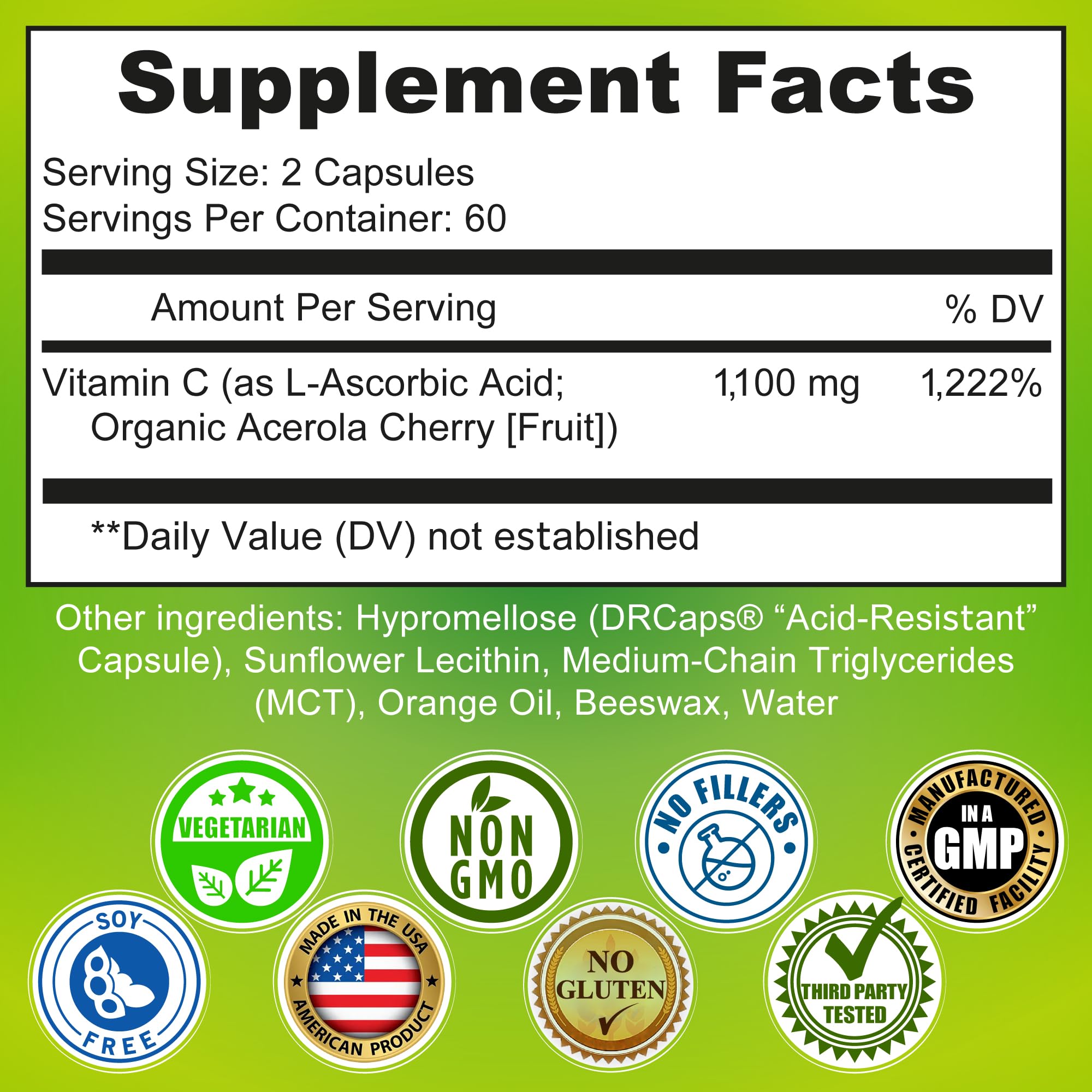SUPPLEMENTS STUDIO liposomal vitamin C capsules close-up highlighting easy-to-swallow gel form