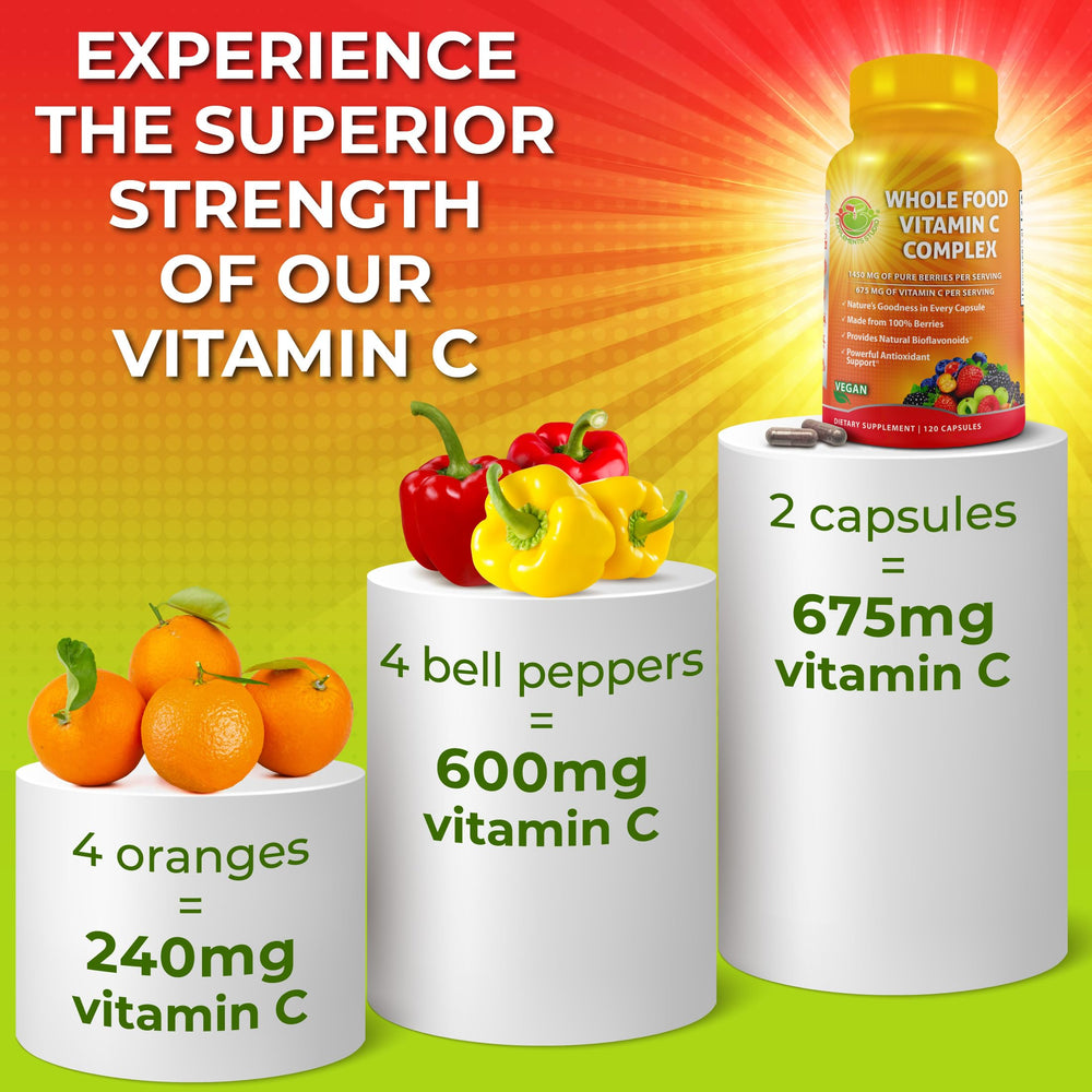 SUPPLEMENTS STUDIO Vitamin C capsules close-up for easy daily intake.