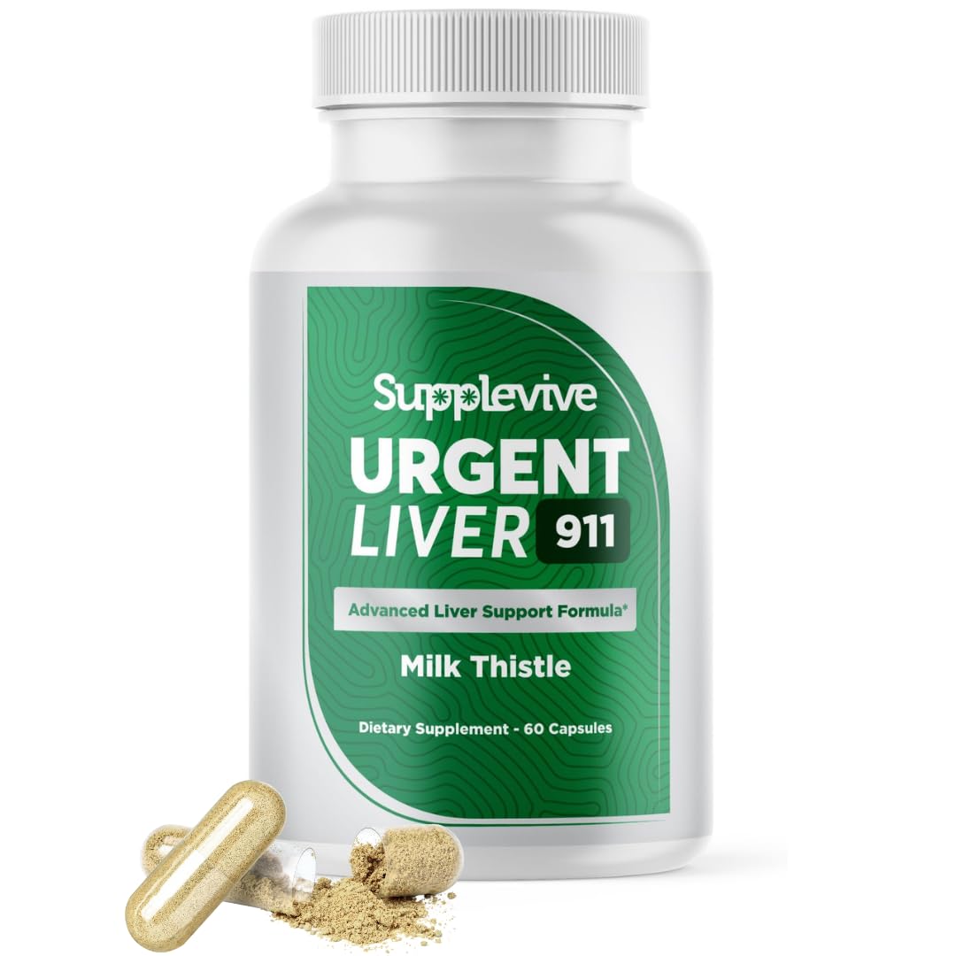 Supplevive Urgent Liver 911 bottle front view for herbal liver support.
