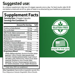 Supplevive Urgent Liver 911 herbal blend featuring artichoke and dandelion.