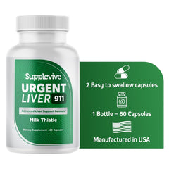 Supplevive Urgent Liver 911 herbal blend with dandelion and artichoke
