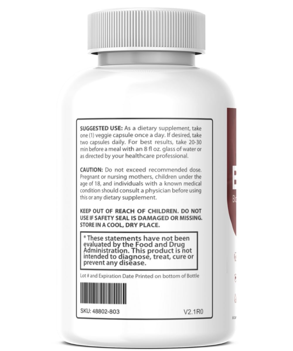 SuppNature Bio Cell bottle with 60 capsules, clear value.