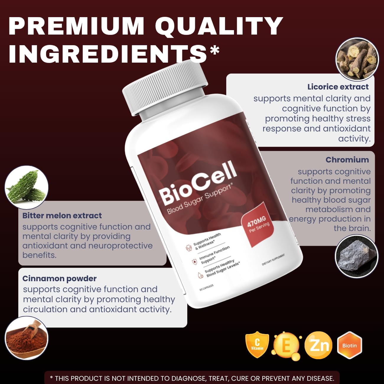 SuppNature Bio Cell Capsules glyco support icon highlights benefits