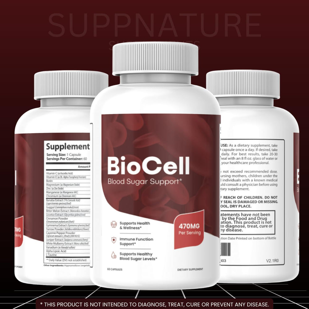 SuppNature Bio Cell Capsules packaging eco design emphasizes quality ingredients