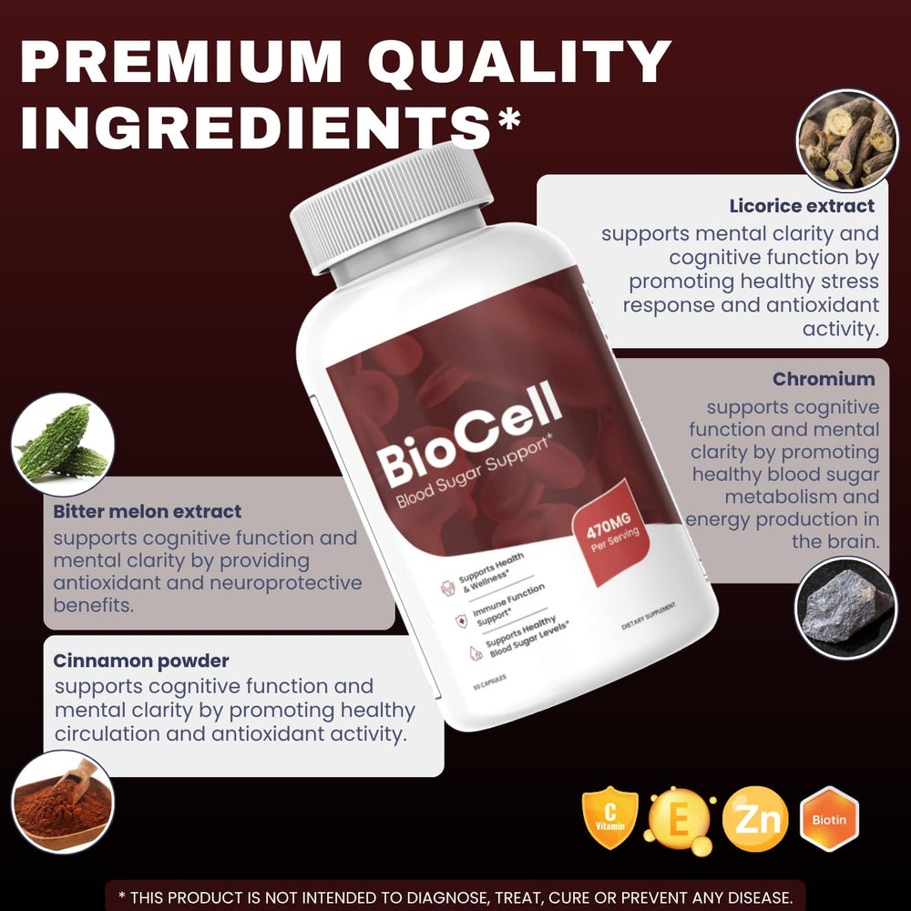 SuppNature Bio Cell premium ingredients packaging conveys quality.