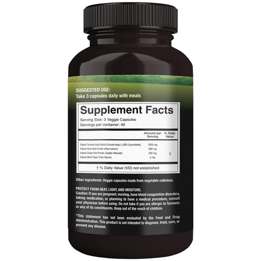 Supreme Herbals garlic and ginger blend enhances curcumin capsules' absorption