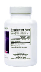 Alaria Supreme wakame capsules close-up, pure Atlantic wakame in easy-to-swallow form