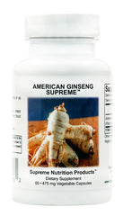 Supreme Nutrition American Ginseng Supreme bottle with capsules for daily wellness.