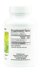 Supreme Nutrition Andrographis label close-up showing 100% pure herb