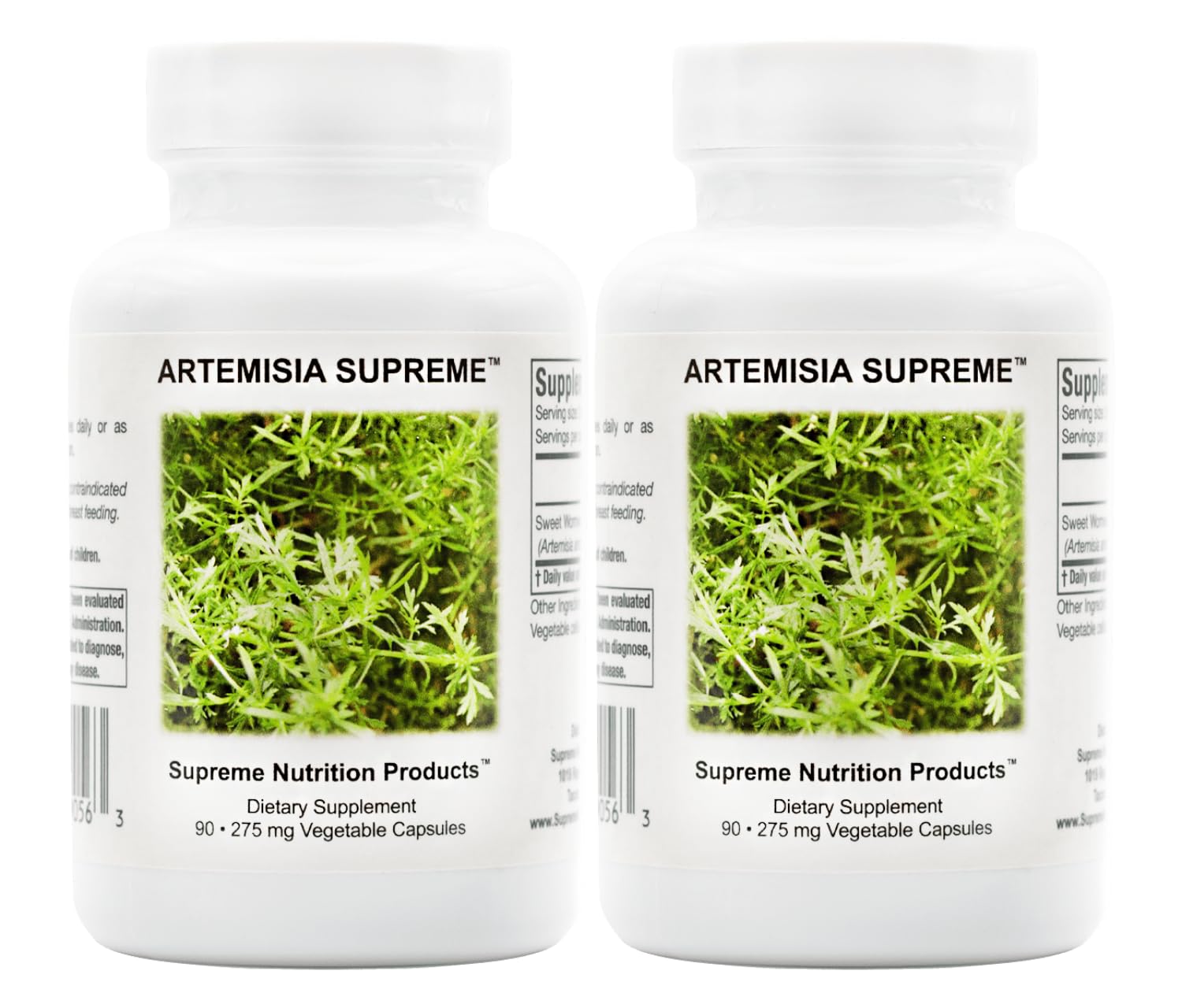 Supreme Nutrition Artemisia Supreme bottle front with pure herbal capsules for daily wellness