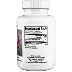 Supreme Nutrition Astragalus Supreme capsule close-up highlighting pure herbal formula