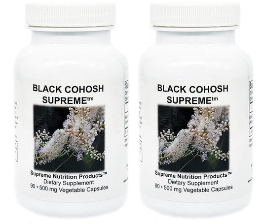 Supreme Nutrition Black Cohosh Supreme bottle showing pure herbal capsules for daily vitality