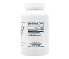 Supreme Nutrition bottle with label visible, reflecting quality standards.