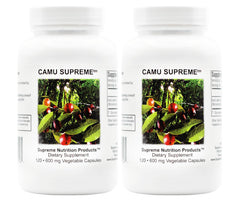 Supreme Nutrition Camu Supreme capsules in bottle for daily use.