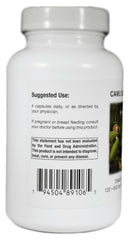 Closeup of Camu Supreme label highlighting pure ingredients.