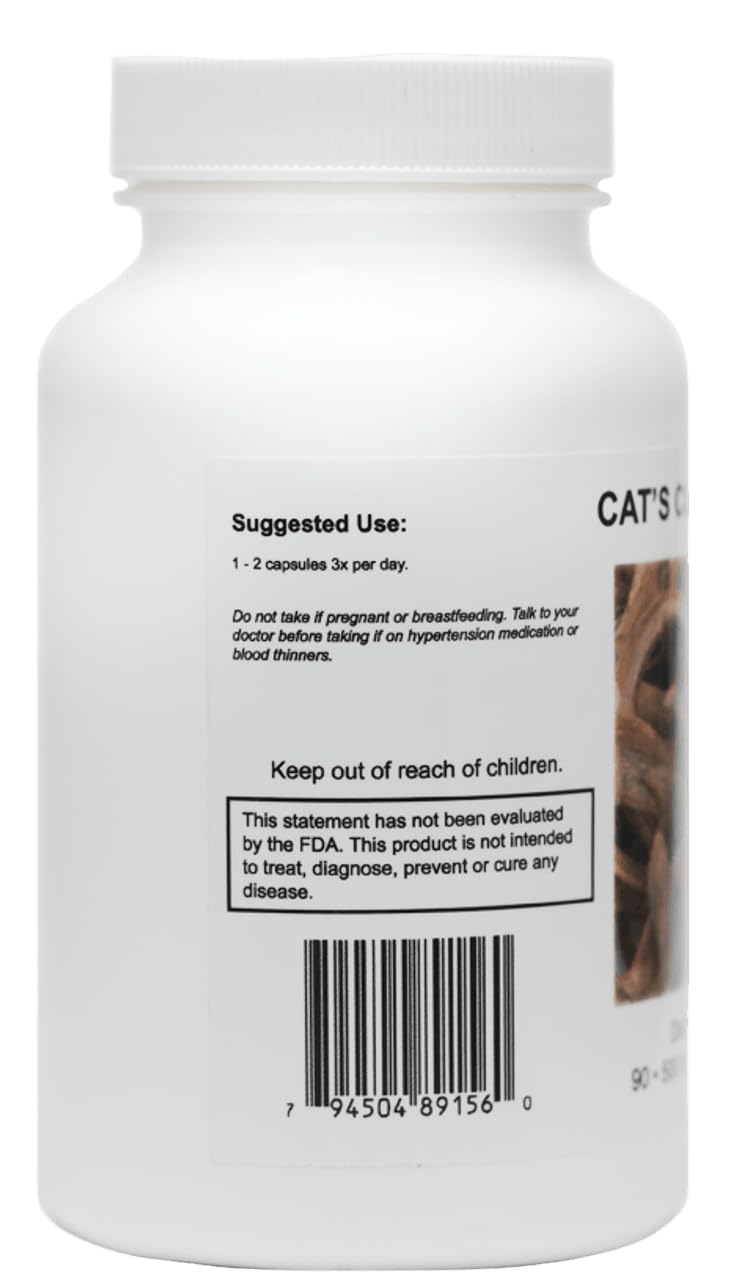 Supreme Nutrition Cat’s Claw Supreme capsules; convenient vegetarian daily capsules.