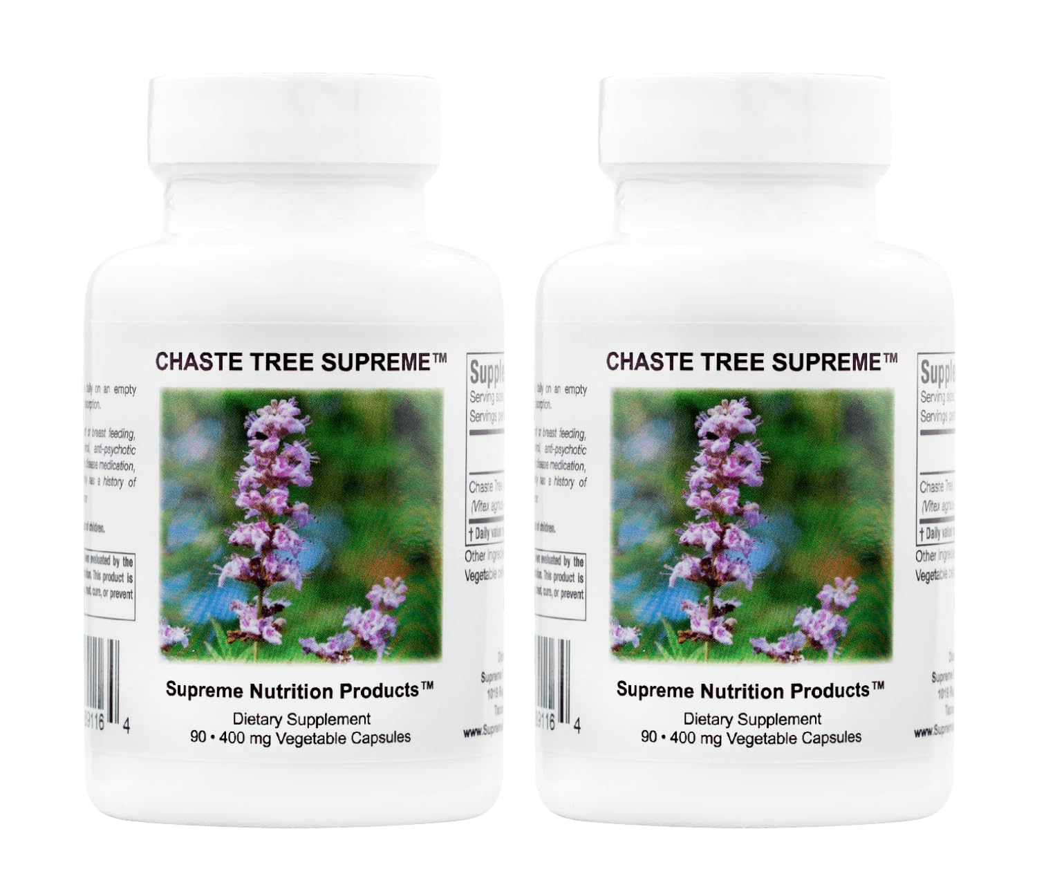Supreme Nutrition Chaste Tree Supreme bottle front view for easy daily supplement routine