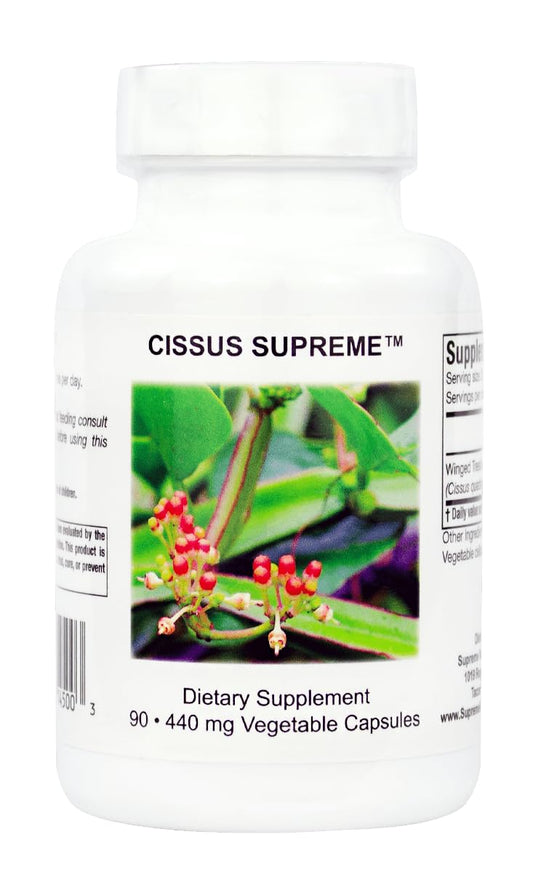 Supreme Nutrition Cissus Supreme bottle for daily wellness with pure winged treebine.