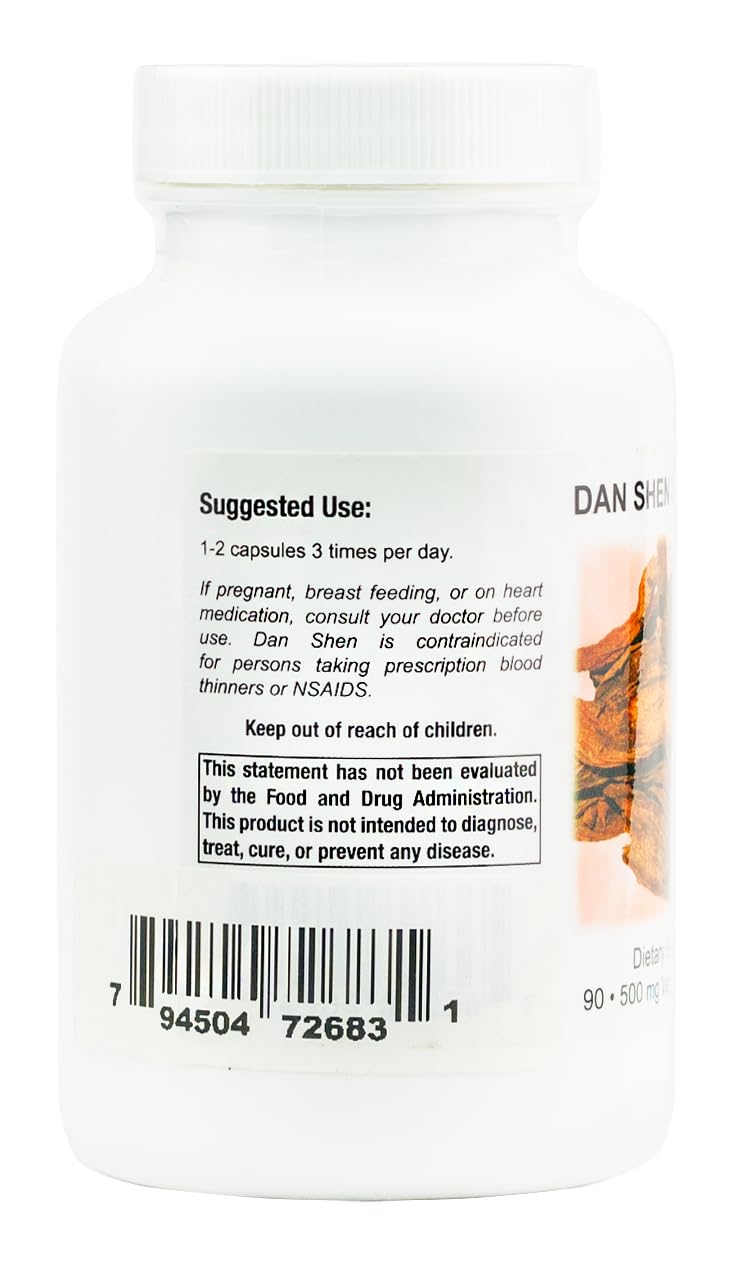 Packaging of Supreme Nutrition Dan Shen Supreme highlighting label and ingredients.