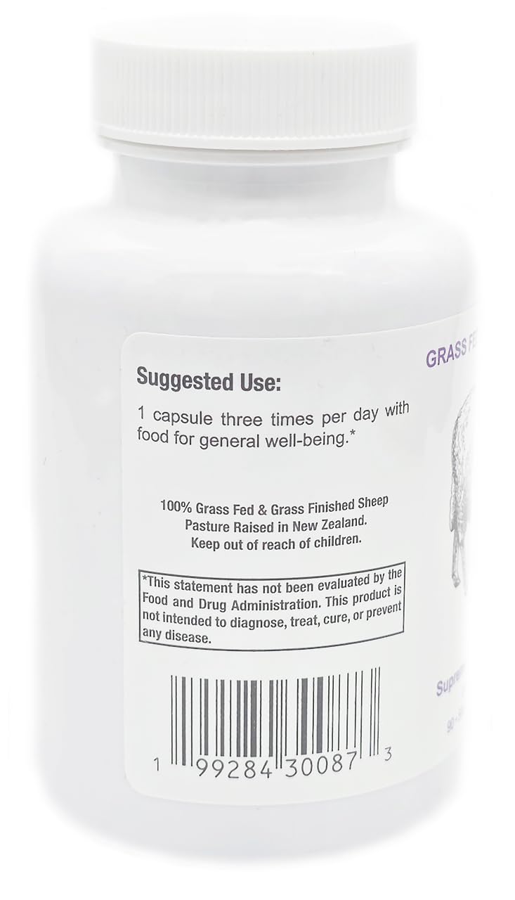 Supreme Nutrition Grass Fed Sheep Pancreas capsules ready for regular use with no fillers.