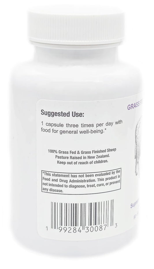 Supreme Nutrition Grass Fed Sheep Pancreas capsules ready for regular use with no fillers.