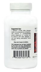 Hemo Guard label close-up showing quality standards and GMP compliance.