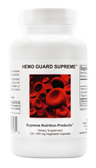 Supreme Nutrition Hemo Guard bottle with capsules for everyday herbal support.