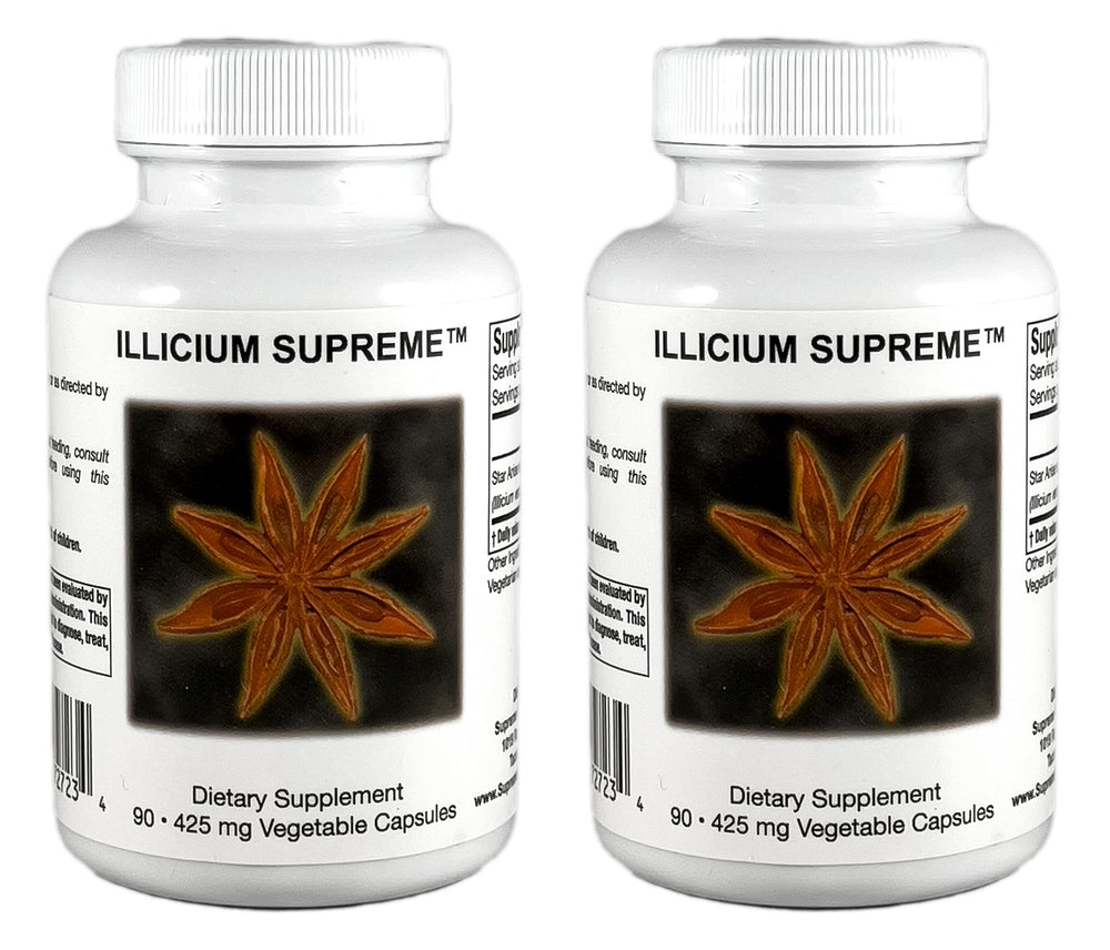 Supreme Nutrition Illicium Supreme bottle with pure star anise capsules for daily use