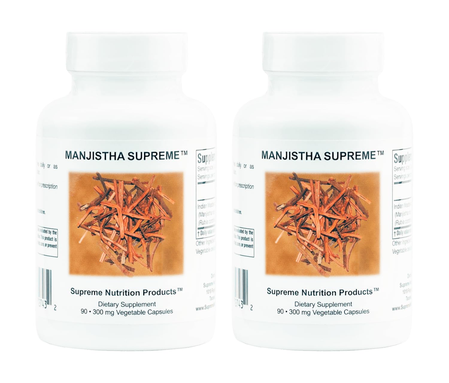 Supreme Nutrition Manjistha Supreme bottle for daily herbal use.