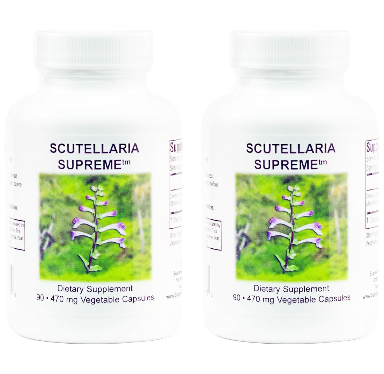 Supreme Nutrition Scutellaria Supreme bottle with 90 capsules for easy daily use