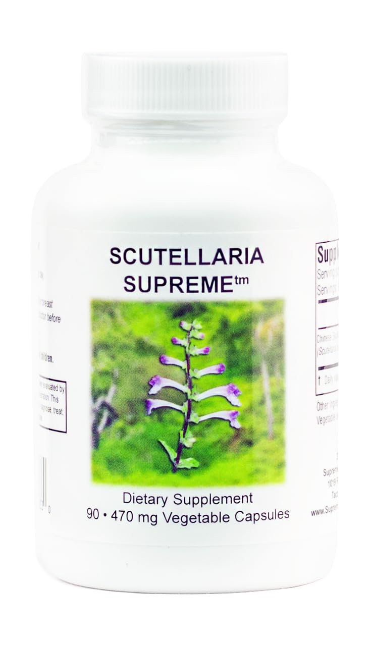 Supreme Nutrition Scutellaria Supreme bottle with capsules for daily routine.