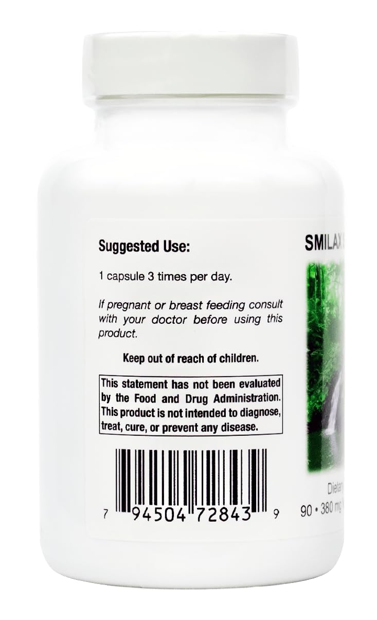 Label on Supreme Nutrition Smilax Supreme emphasizes purity and testing.