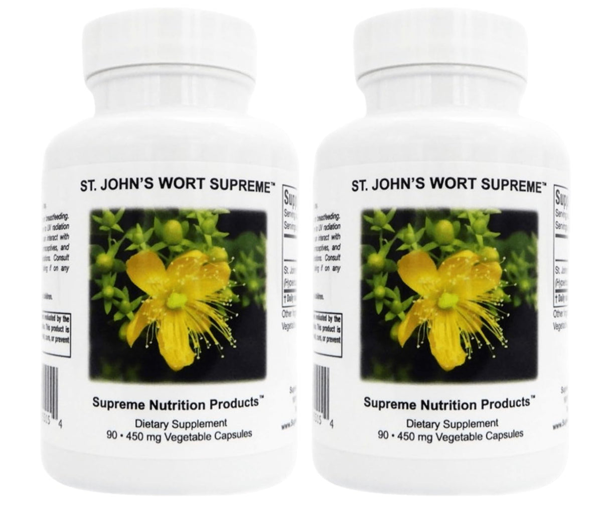 Supreme Nutrition St. John’s Wort Supreme bottle front view showing purity