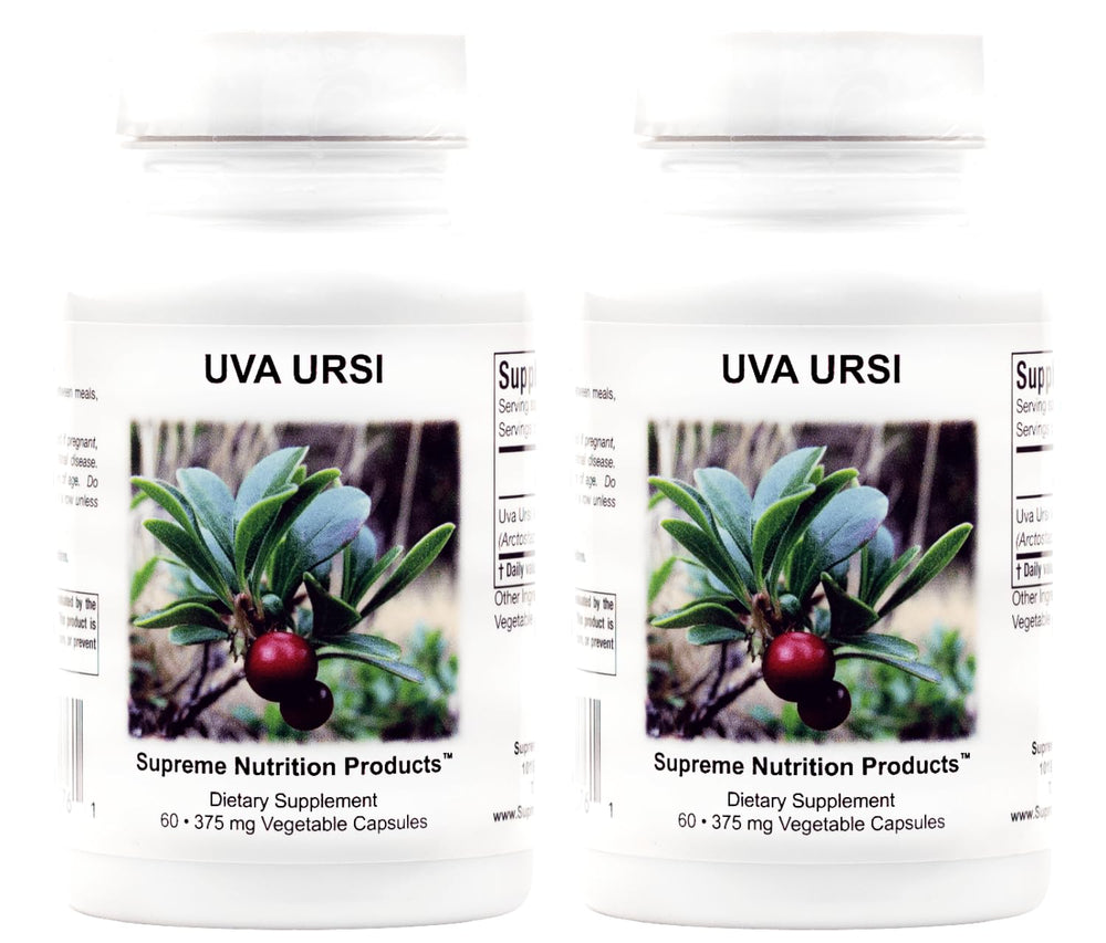 Supreme Nutrition Uva Ursi capsules in bottle for daily wellness