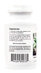 Packaging display showing quality-tested labeling and batch information