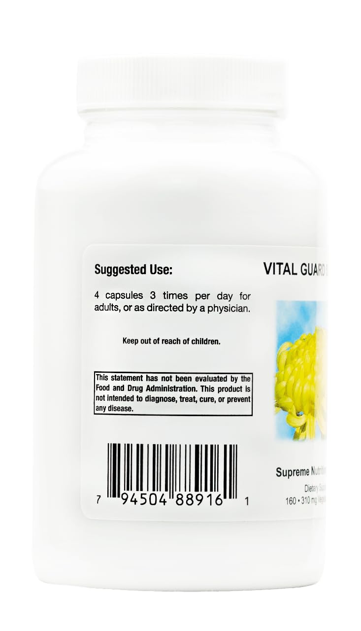 Front of Vital Guard Supreme packaging shows clean, filler-free capsules