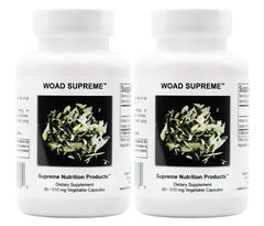Supreme Nutrition Woad Supreme bottle with two-pack of pure Isatis root capsules for daily use
