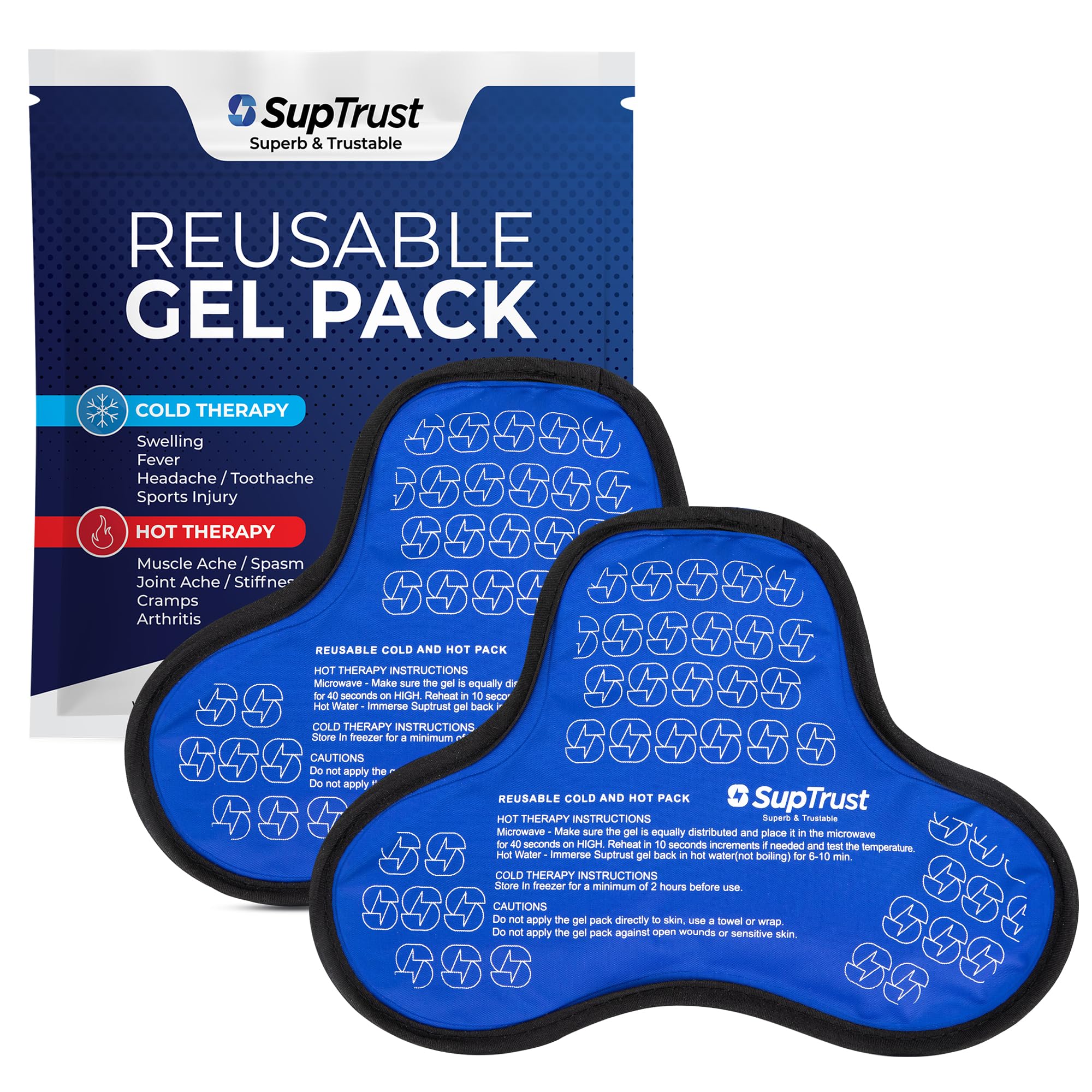 Suptrust shoulder ice pack flexible design contours to the shoulder for precise cooling.