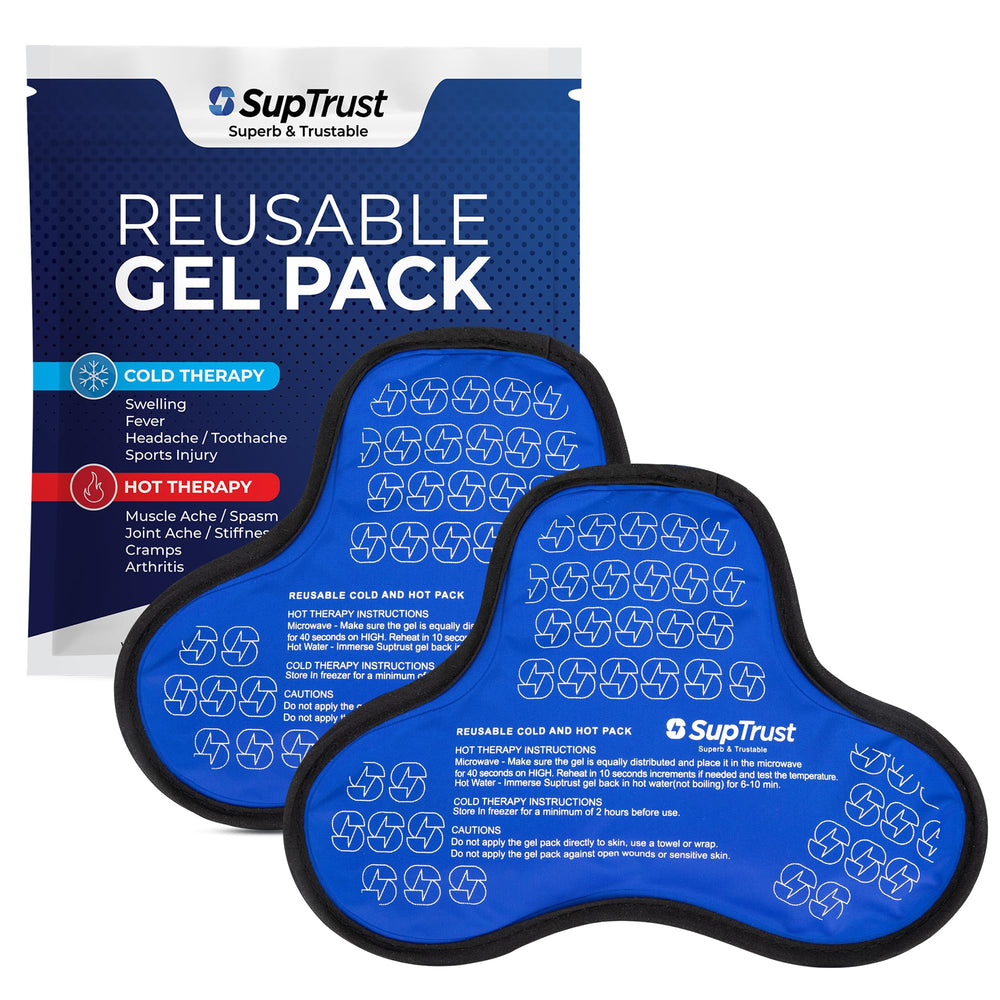 Suptrust shoulder ice pack flexible design contours to the shoulder for precise cooling.