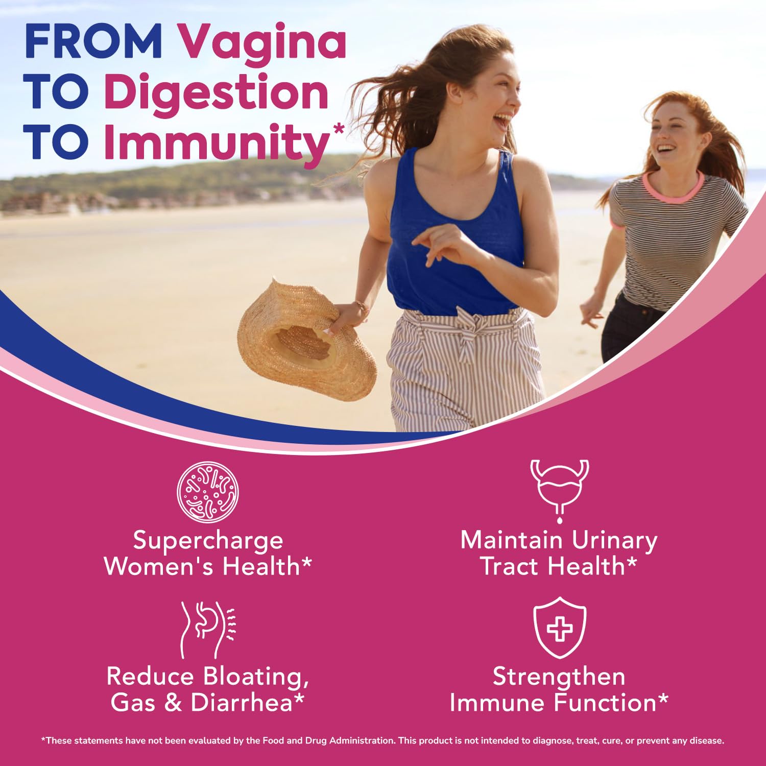 Surebounty Probiotics Women with cranberry extract supports urinary and vaginal health considerations.