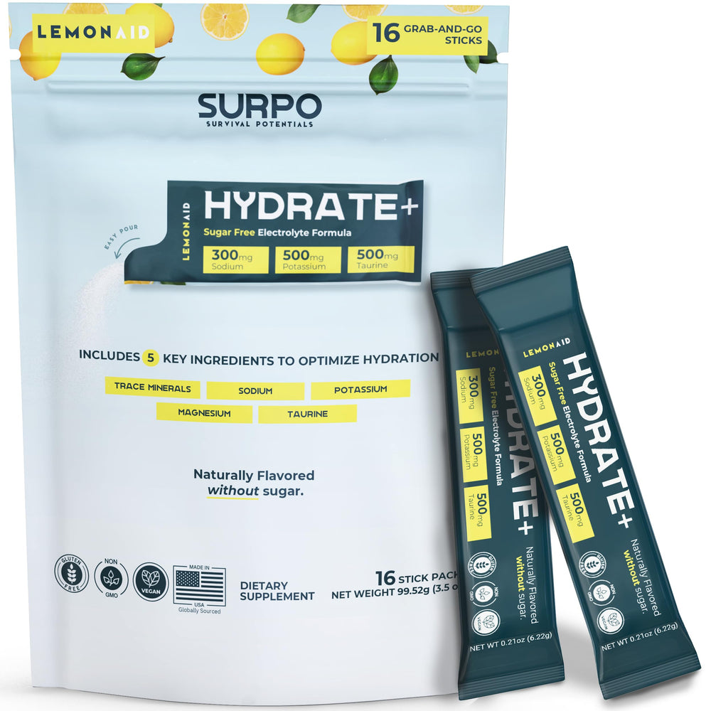SURPO electrolyte packets used during sport to support recovery and endurance.
