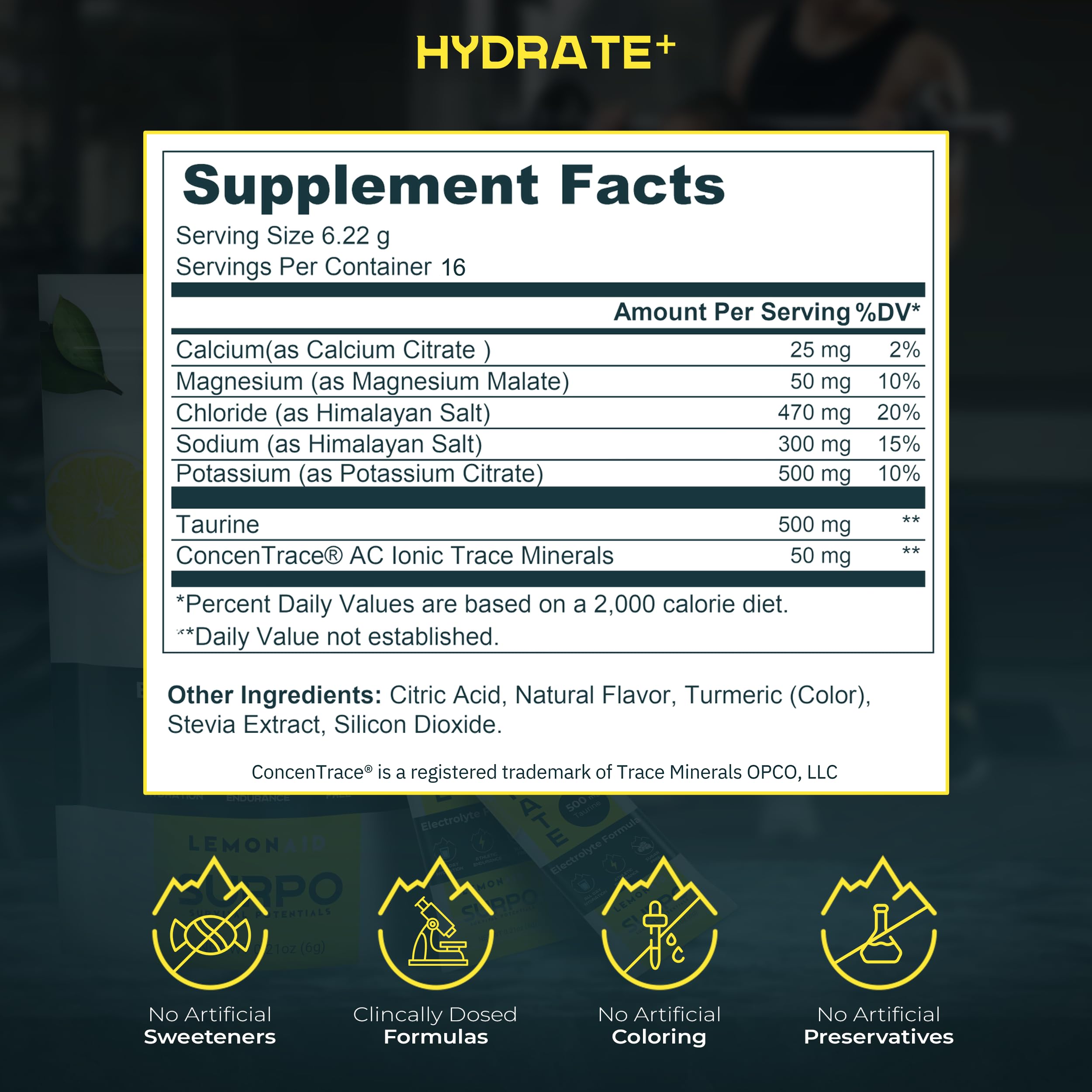 SURPO zero-sugar electrolyte powder blends smoothly for a refreshing drink.
